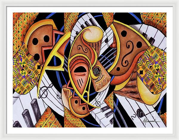 Mask Medley - Framed Print