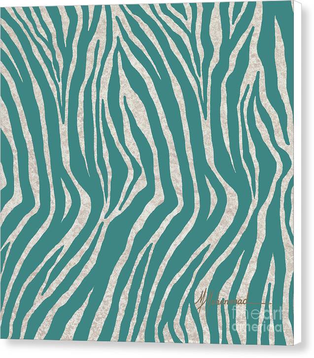 Zebra Turquoise 2 - Canvas Print