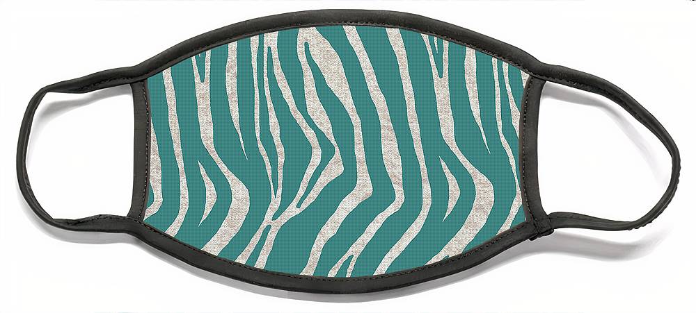 Zebra Turquoise 2 - Face Mask