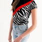 Zebra Red Stripe Women's Tee