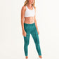 Kente Turquoise deep solid Women's Yoga Pants