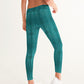 Kente Turquoise deep solid Women's Yoga Pants