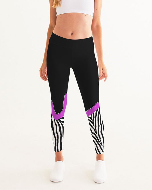 Zebra Fuchsia stripe leggings Women's Yoga Pants