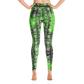 Afro-lines-green-Yoga-leggings-back