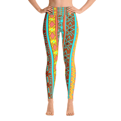 Afro-lines-southwest-yoga-leggings-front