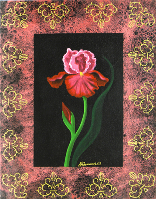 Floral Red Iris 2