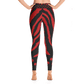 Zebra-Black-Red-yoga-leggings-back