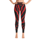 Zebra-Black-Red-yoga-leggings-front