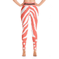 Zebra-coral-white-yoga-leggings-back