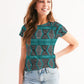 Kente Turquoise overall deep Women's Tee