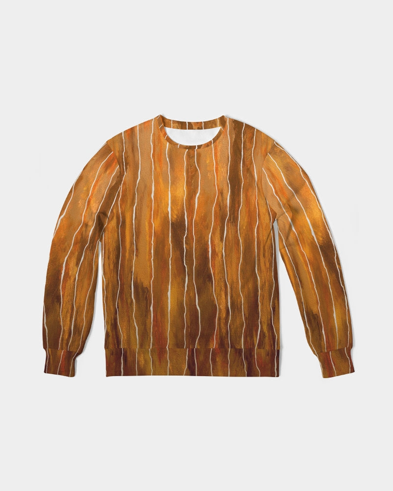 Gradient Stream Rust Men's All-Over Print Classic French Terry Crewneck Pullover
