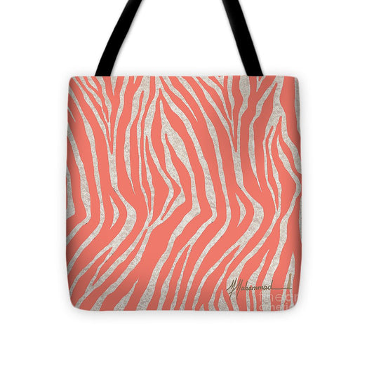 coral Zebra 3 - Tote Bag