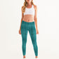 Kente Turquoise deep solid Women's Yoga Pants