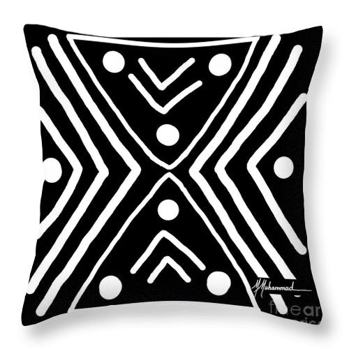 Good Fortune Black and White 2 - Throw Pillow