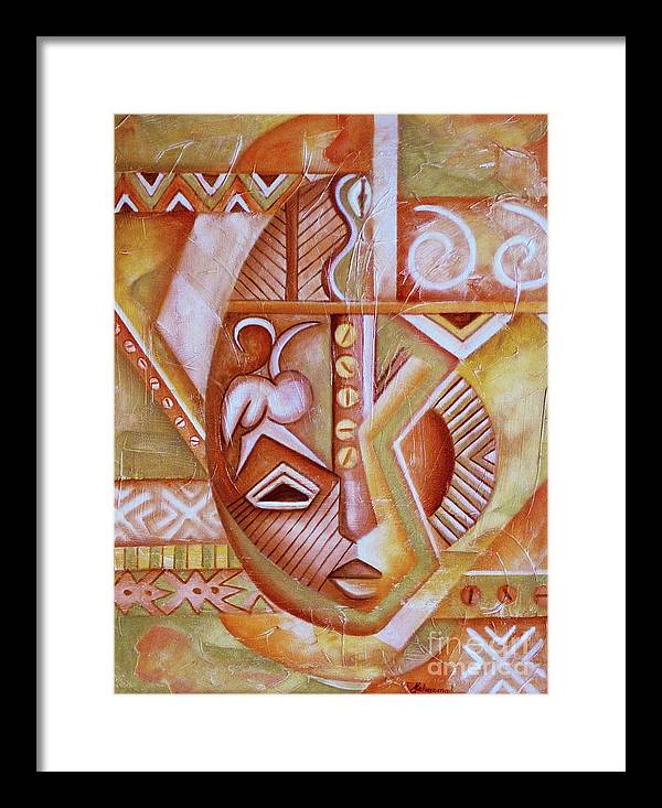 Maruvian Female Mask - Framed Print