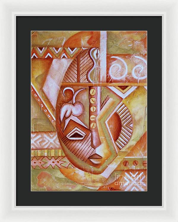 Maruvian Female Mask - Framed Print