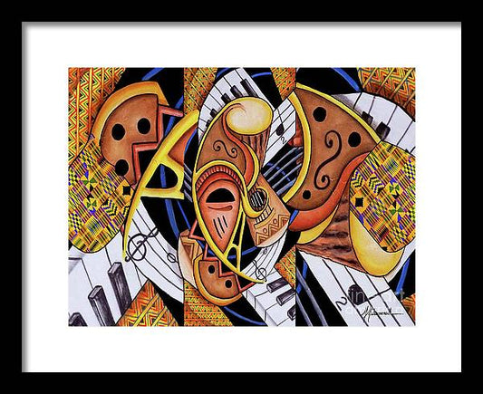 Mask Medley - Framed Print