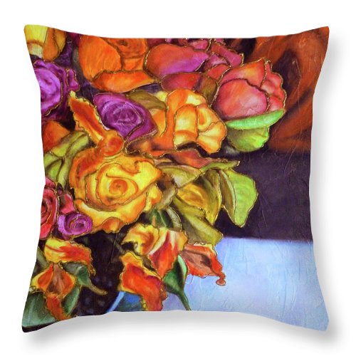 Rose Bouquet - Throw Pillow