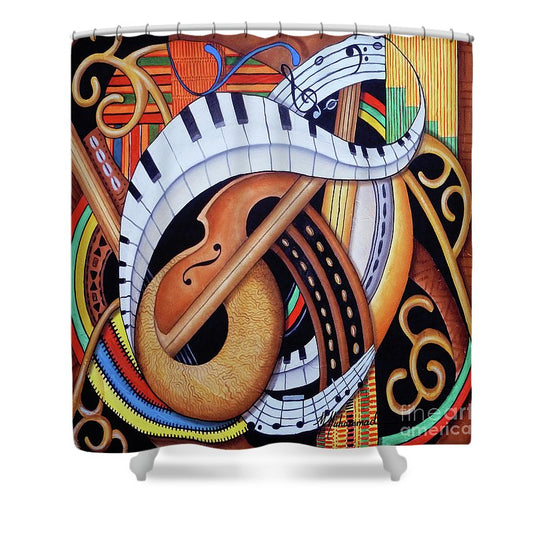 Sound of Soul Strings - Shower Curtain