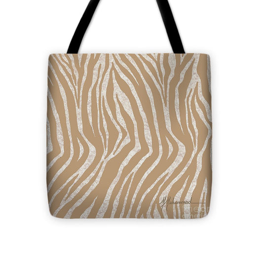 Tan Zebra 3 - Tote Bag