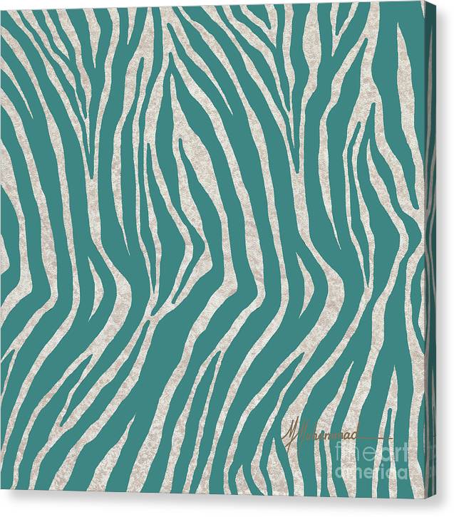 Zebra Turquoise 2 - Canvas Print