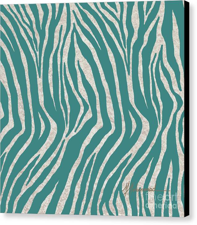 Zebra Turquoise 2 - Canvas Print