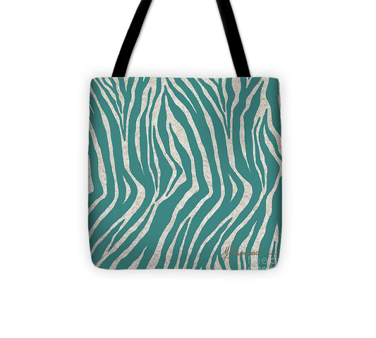 Zebra Turquoise 2 - Tote Bag