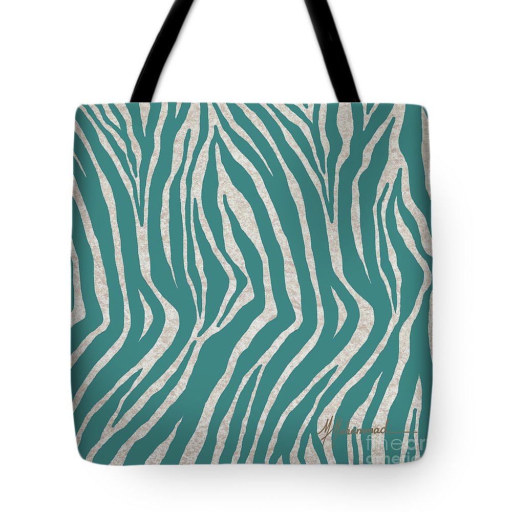 Zebra Turquoise 2 - Tote Bag