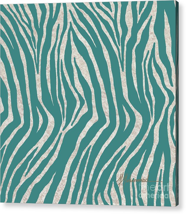 Zebra Turquoise 2 - Acrylic Print